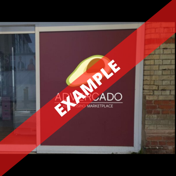 Advercado | Advertising Marketplace Selling Advertising Space - Vinyl advert in a shop window